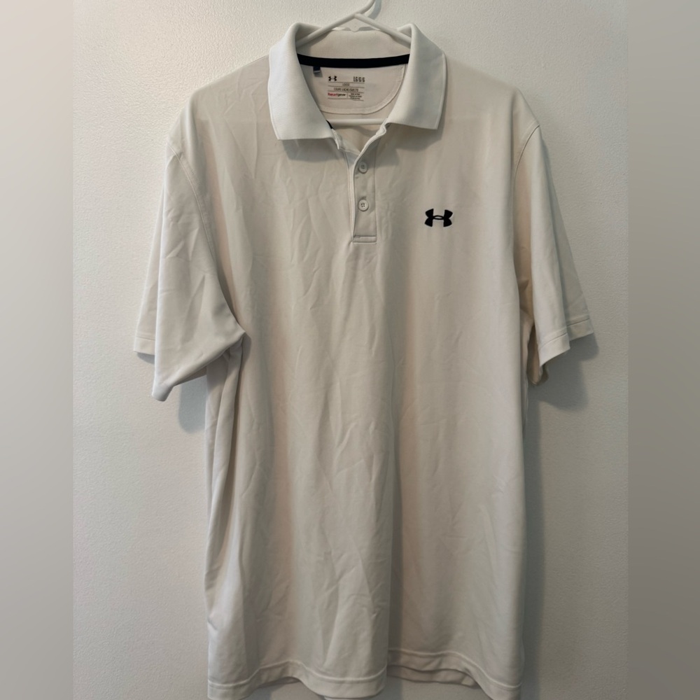 Under Armour White Polo Shirt Classic Design